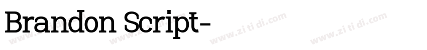 Brandon Script字体转换
